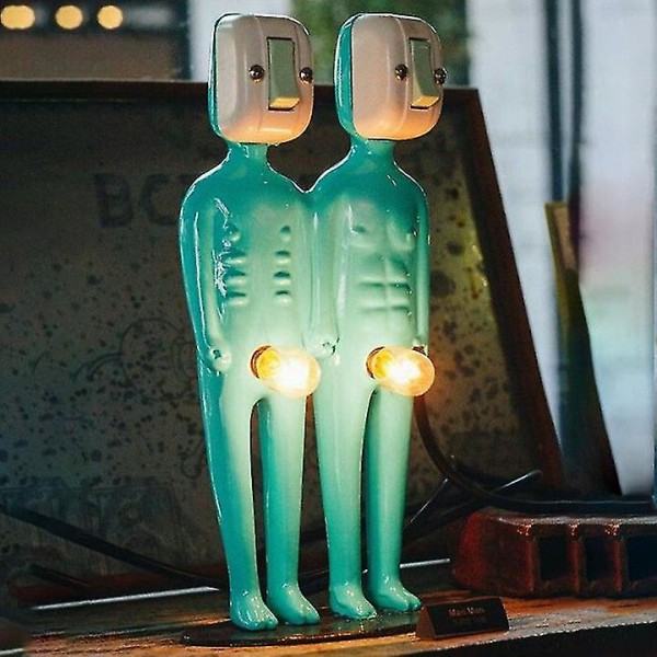 Rolig skrivbordslampa Lampa USB Body Bulb blue