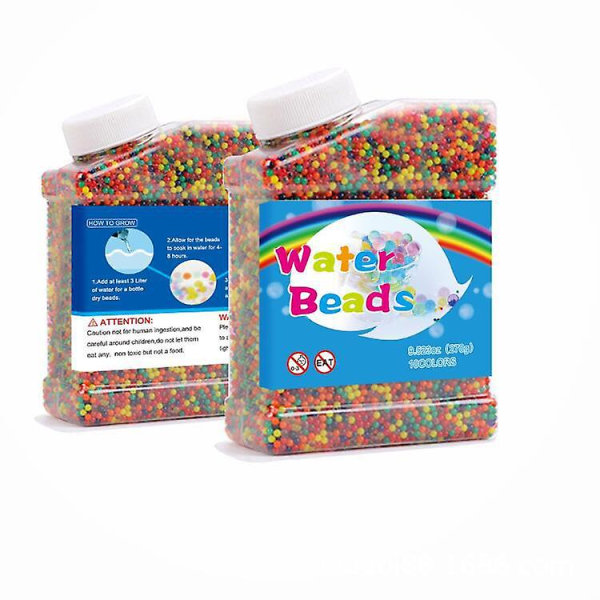 Vattenpärlor Pack Rainbow Mix 50 000 pärlor växande bollar, gelé vattengelpärlor för spapåfyllning, sensoriska leksaker för barn, vaser, växt, bröllop och heminredning