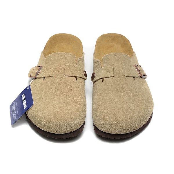 Birkenstocks Boston BS Unisex mockaskor med sluten tå, Beige 45