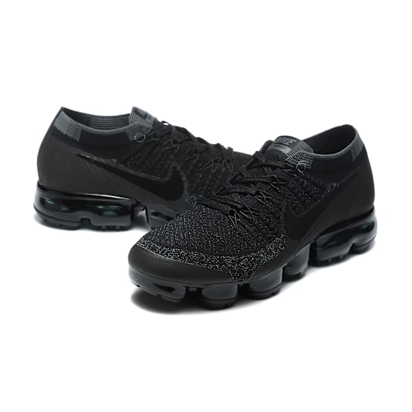Air VaporMax 'Triple Black'  Flyknit Stickade vävda sportskor med luftkudde i full palm 44.5