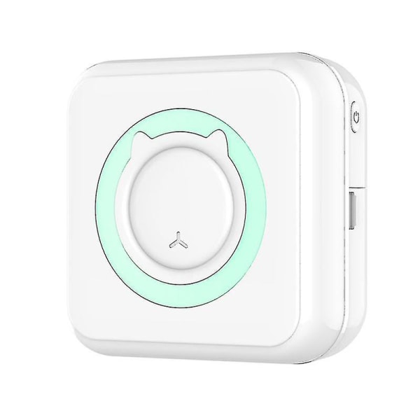 Bærbar Bt-telefon-fotoskriverlomme Mini Bluetooth-kompatibel klistremerketermikk (C15 hvit grønn) C15 White  Green