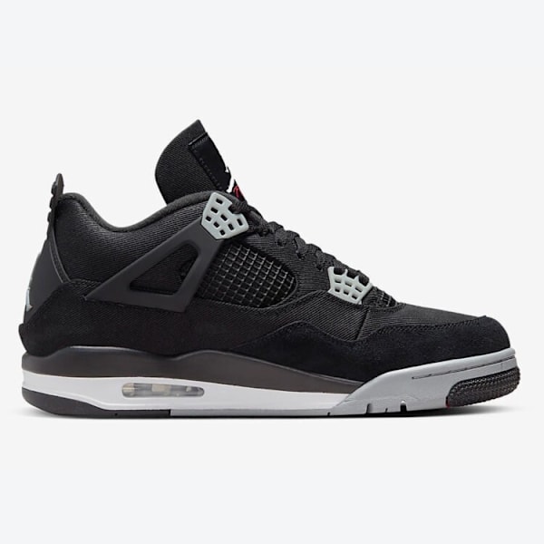 Jordans 4 Retro SE Black Canvas Menn og Kvinner Original AJ4 Sneakers 36.5