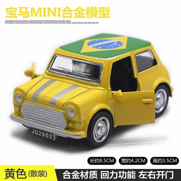 Hhcx-new Arrival Multicolor 1:43 Scale Mini Cooper S Alloy Die Cast Car Model With Pull Back Toys For Birthday Gift Toy Collection B