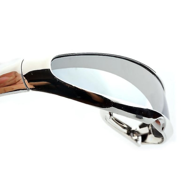 Futuristiska smala cyklopsfärgade spegelglasögonglasögon (silvervita) Silver White