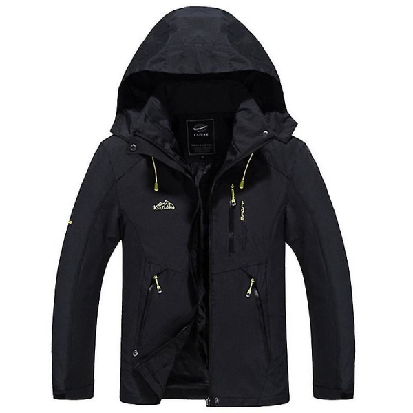 Windbreaker Quick Dry Loverss Kläder Herr/Kvinnor Vattentät Vindtät Huva Outdoor Sports Jacka Lätt vandringsjacka Men Black XXL