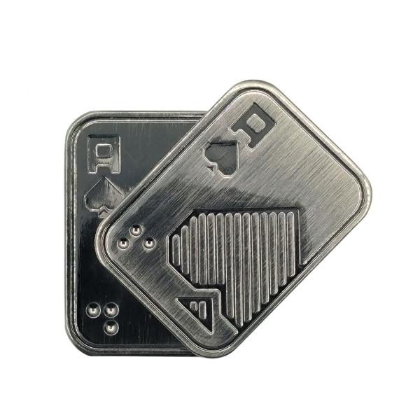 Den nye magnetiske metal fingertop legetøj Metal Poker Push Card Slider AA
