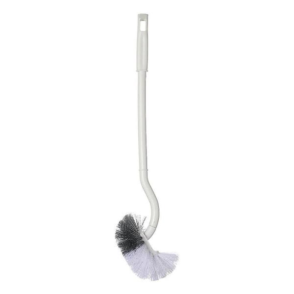 Toilet Brush, Bathroom and Long Handle, Plastic Toilet, Solid Bristles Toilet Sweeper for Toilet Cleaning, Deep Cleaning White