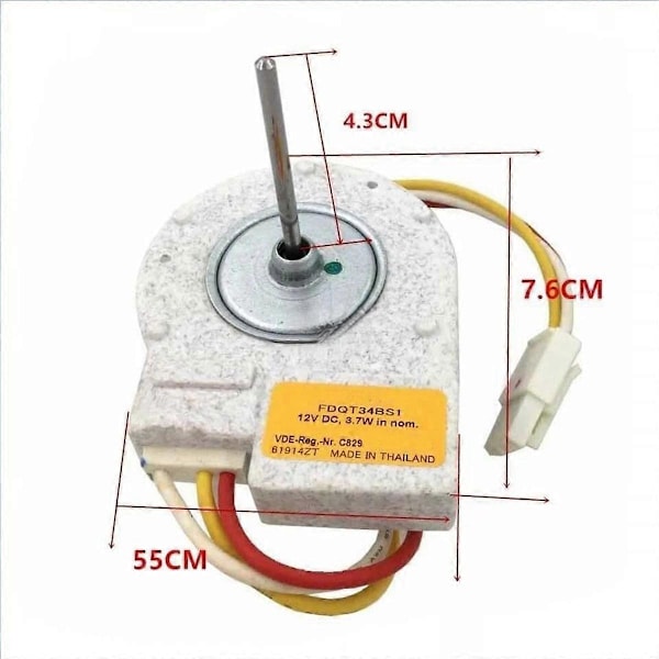 Kjøleskapsblæsermotor for fryser, kjølefandeler FDQT34BS1, reparasjonsdeler for kjøleskap