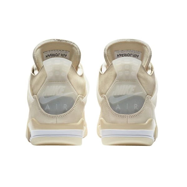 Off-White x Jordans 4 SP 'Sail' för Män och Kvinnor Original AJ4 Sneakers 40