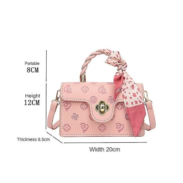 Kvinne jente håndveske håndsøm lage liten firkantet veske crossbody materiale veske khaki material package