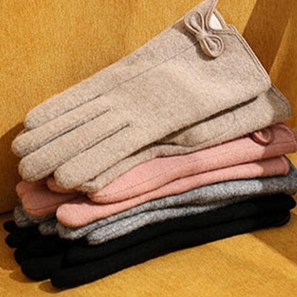 Damhandskar Mode Full-Fingers Vantar Utomhus Handvärmare Körning khaki