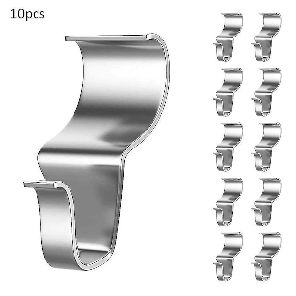 10 Pcs Vinyl Siding Hooks Hanger, No-Hole Required Heavy Duty Stainless Steel Hook for Vinyl Siding