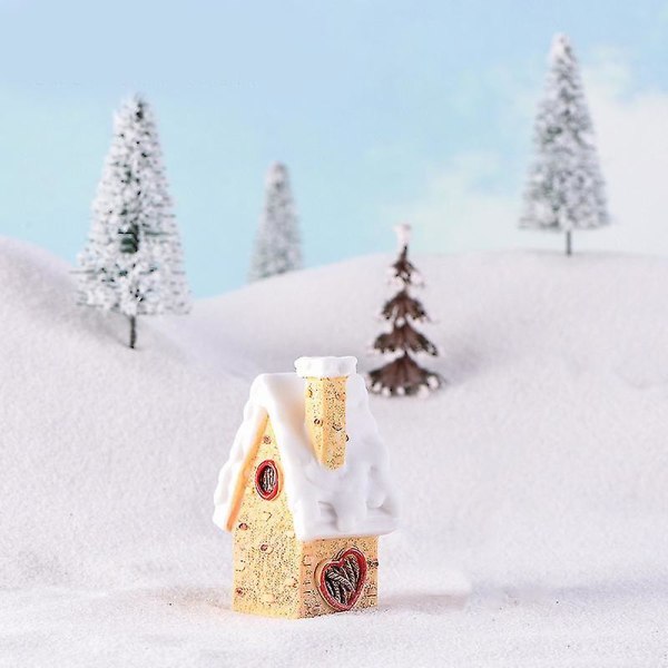 Miniature Resin Farve Fairy House Micro Landskab Ornamenter Dukkehuse Skrivebordsdekoration