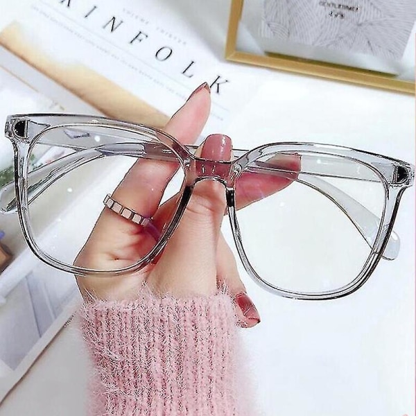 Blått ljusblockerande glasögon Söta anti-ögonansträngda modeglasögon för läsning Play Computer (transparent vit) Transparent White