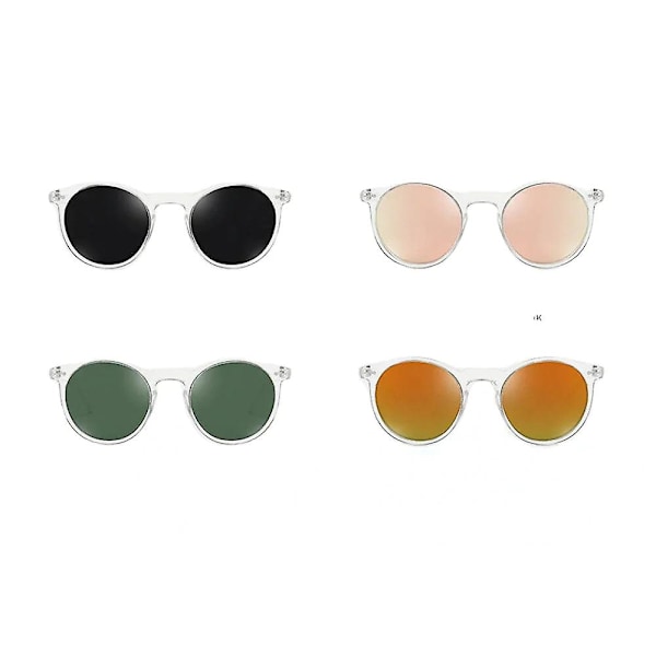 Unisex Gradient Lens Transparent Full Frame Polarized Uv Protection Coated Sunglasses yellow transparent frame