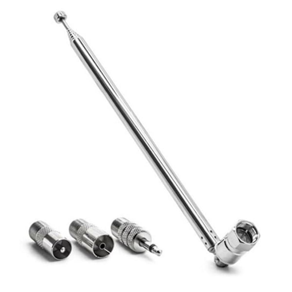 Stangantenne 3,5 mm Adapter FM Radio Antenne Udskiftning Teleskopisk Skrue F-Type Han-Stikkontakt
