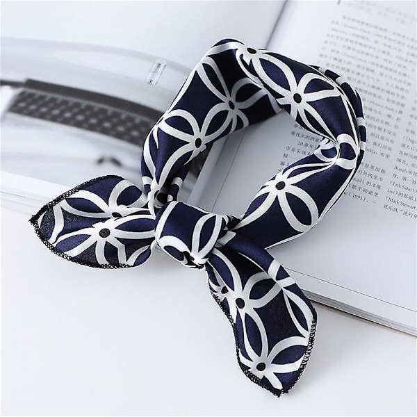 Tryckt Liten Hals- Hårsnodd Foulard, Kvadratisk Siden Sjal plaid 5