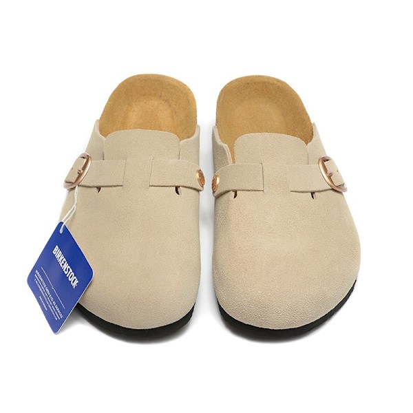 Birkenstock Boston Big beige Unisex mokkasiner med lukket tå 38