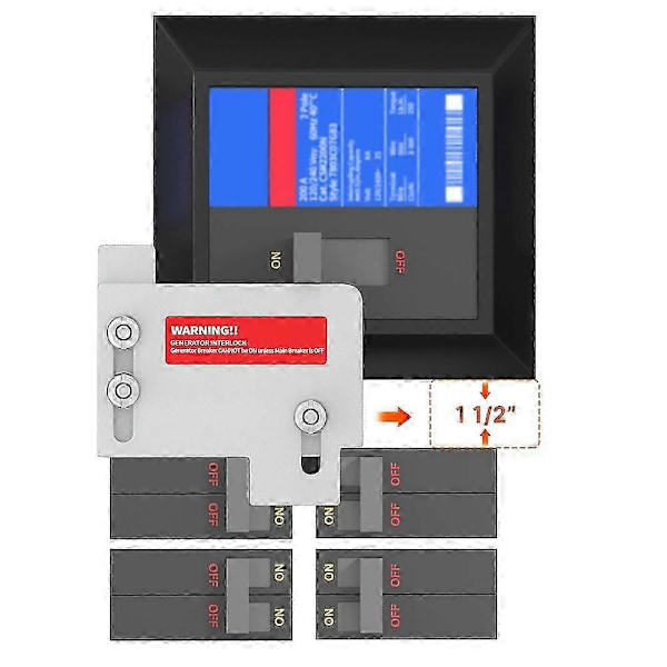 Generator-koblingssett for Cutler Hammer CH-serie 150 & 200 Amp med TAN-bryter, horisontal elektrisk kobling