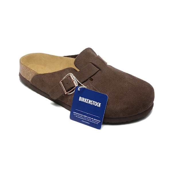 Birkenstock Boston BS Unisex ruskindssko med lukket tå, Brun 39