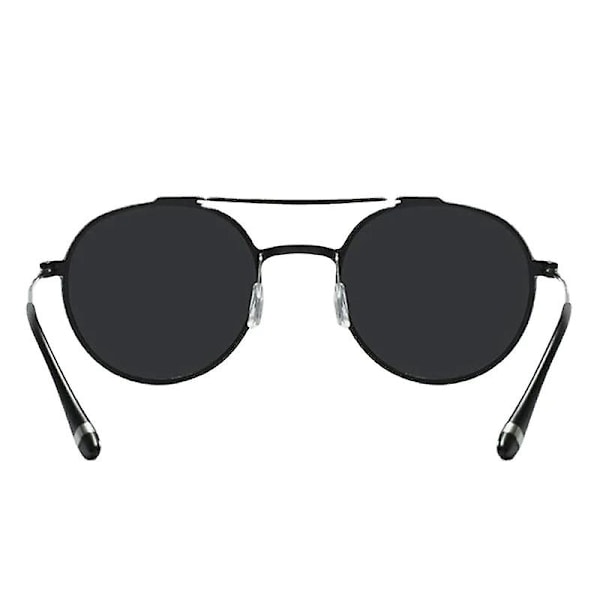 Herr Dam Utomhus Casual Körning Polariserad Glasögon Klassiska Runda Solglasögon black black frame