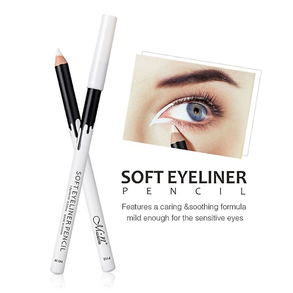 White Eyeliner Makeup Smooth Easy Wear Eyes Brightener Waterproof White Eyes Liner Pencils