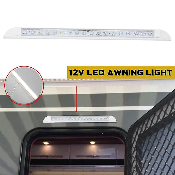 18 LED-markiisivalaisin 9W 12V vedenpitävä 506mm kuistivalaisin retkeilyyn asuntovaunuun kuorma-autoon RV-veneeseen