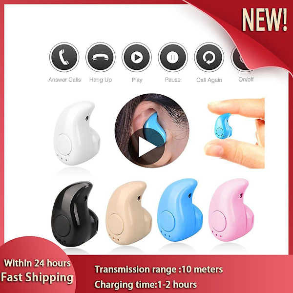 Trådløse Mini In-Ear Øretelefoner Håndfri Hovedtelefoner Bluetooth-kompatible Stereo Auriculares Ørepropper Bas Headset Til Xiaomi black 1 pc