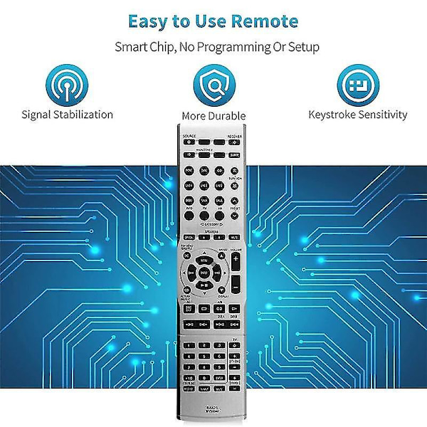 RAX25 WV50040 Erstatningsfjernkontroll for lydmottaker R-S500 R-S700 R-S500BL R-S700BL RS500 RS700 RS500BL