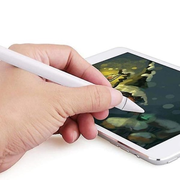 Universal Soft Nib Skrive Kapacitiv Touch Screen Stylus Telefoner Tablet Pen Stylus Pen Tegne Touch (Hvid) White