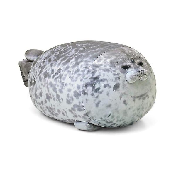 80 cm söt plysch sälkudde, Chubby Blob Seal uppstoppade djurkudde (Angry) Angry 80cm