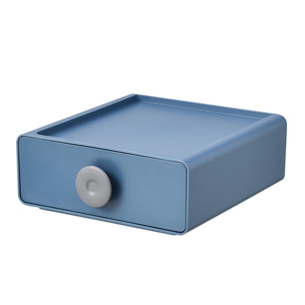 Skuffetype Desktop-opbevaringsboks Kreativ multifunktionel plastopbevaringsboks (blå) Blue