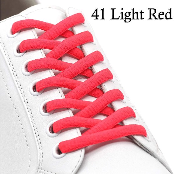 100 cm 2 par ovale sko snørebånd Halvrunde atletisk sports-/løbesko-strenge, rød, 80 cm (hvid) White 100 cm