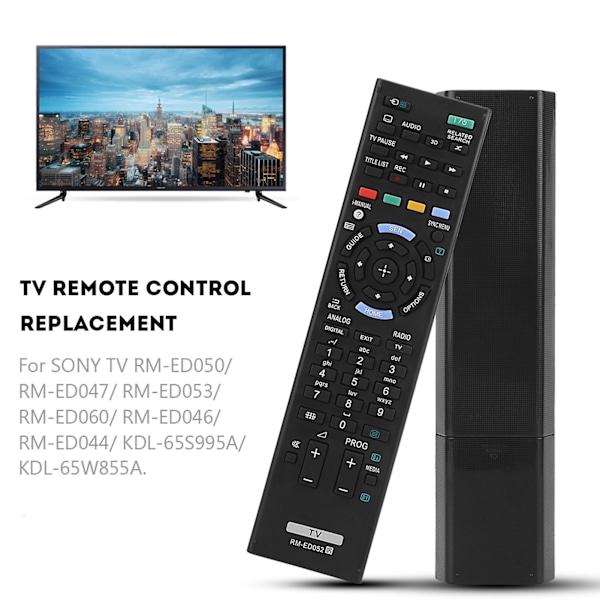 SONY TV:n kaukosäätimen vaihto RM-ED052/ RM-ED050/ RM-ED047/ RM-ED053/ RM-ED060
