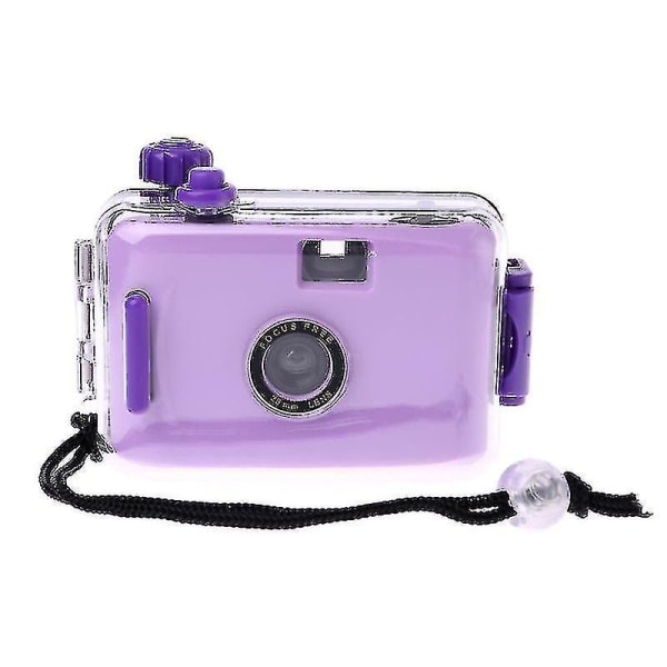 Undervattens vattentät mini söt 35 mm case Nytt för Lomo-kamera Purple