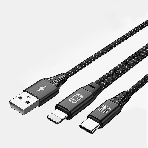 3-in-1 OTG-datakaapeli - Yhdistä äänikorttiin tai tietokoneliitäntään, Lightning-laitteisiin ja lataa USB-päällä