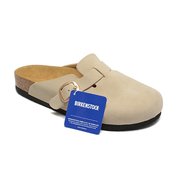 Birkenstock Boston Big beige Unisex mokkasiner med lukket tå 42