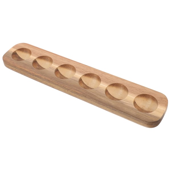 Treet Eggbrett Tre Egg Oppbevaringsholder Kylling Egg Holder Skrivebord Eggbrett for Hjem