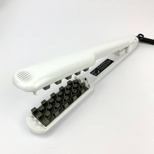 Professionelt volumengivende hårstrygejern | Øg hårvolumen, keramisk hårvolumengivende værktøj, justerbar temperatur (hvid) White