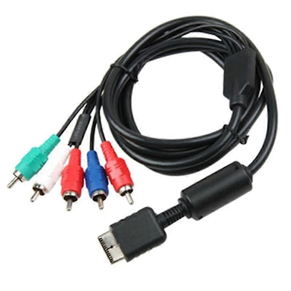 Ypbpr-kabel kompatibel med PS2/PS3/PS3 Slim HDTV-TV HD komponent AV-kabel 5-leder 6FT svart