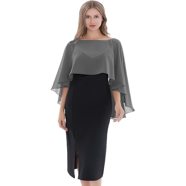 Gennemsigtige Chiffon Capelets Til Kvinder Elegante Sjal Til Aftendragter Og Bryllupper fx-130