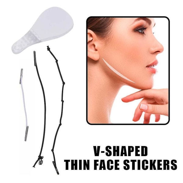 60 STK V-face Sticker Usynlig Sticker Lift Hagetape Ansigtsslankt værktøj til opstrammer huden og fjerner rynker 60PCS