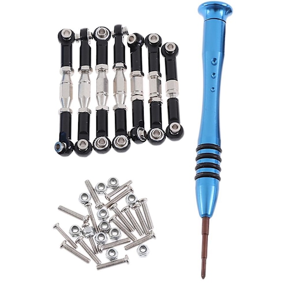 Metallinen ohjauslinkin vetovarsi säädettävissä Wltoys 144001 1/14 Musta