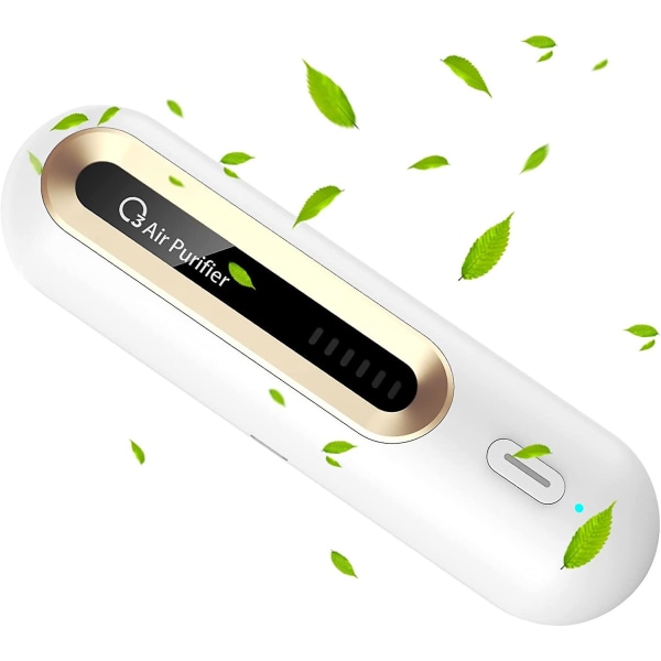 Valkoinen Mini O3 otsonigeneraattori ilmanpuhdistin USB-hajunpoistolaite USB ladattava hajunpoistoaine kissanhiekkalaatikkoon ja taloustavaroihin White
