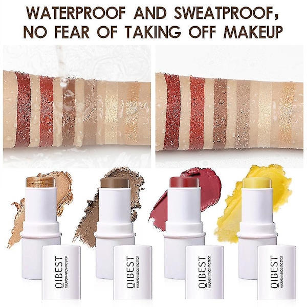 Multifunktionel Makeup Stick Highlighter Blush Stick Lip Balm Brightening Repair Stick