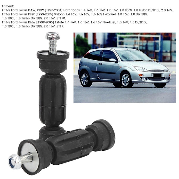Par Stabilisatorstaglänk Svart Vänster/Höger 2M515E494AA 2M515E494AB Passar Ford Focus