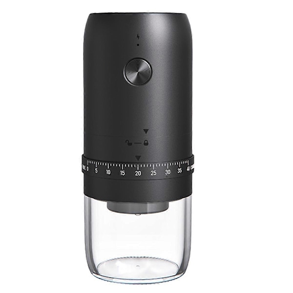 Kaffekvern Charge Professional Sterkere Justerbar Kvernemaskin Bærbar Ferie Reise Cafe Kvern Svart
