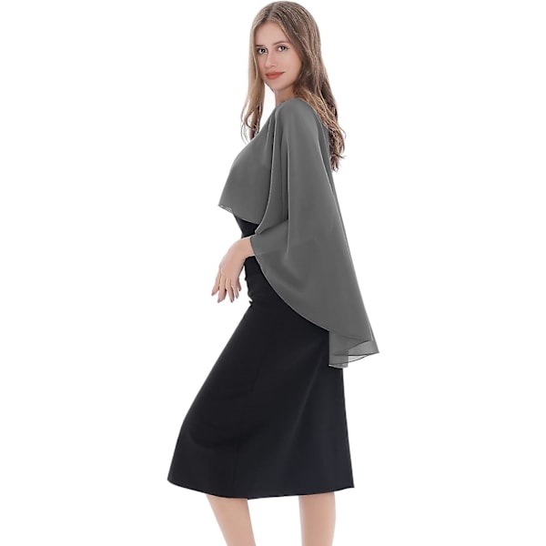 Gennemsigtige Chiffon Capelets Til Kvinder Elegante Sjal Til Aftendragter Og Bryllupper fx-124