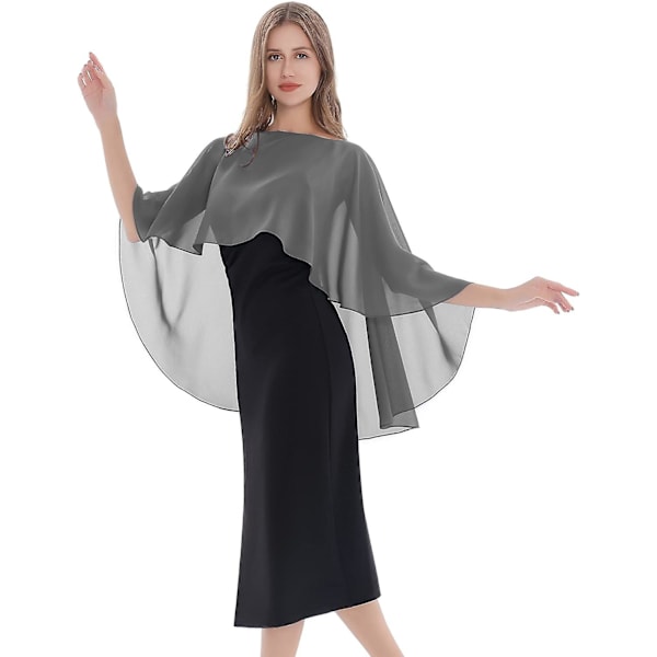 Gennemsigtige Chiffon Capelets Til Kvinder Elegante Sjal Til Aftendragter Og Bryllupper fx-129