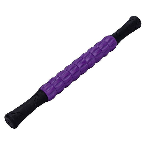 Massasjepinnerulle for dypt vev med 360-gears muskelrullepinne for lindring av smerte Massasje sårkramper (lilla) Purple